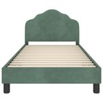 vidaXL Cadre de lit pour enfants avec tête de lit Vert Mer 90 x 200 cm