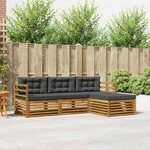 vidaXL Ensemble de canapés d'extérieur Naturel et Anthracite