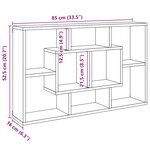 vidaXL Étagère murale vieux bois 85x16x52 5 cm bois d'ingénierie