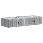 vidaXL Table d'appoint murale Sonoma gris 87 5 x 34 5 x 17 cm