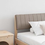 vidaXL Tête de lit capitonnée Taupe 200 cm Pin massif