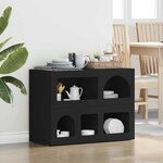 vidaXL Buffet Noir 80 5 x 35 x 59 cm Bois d'ingénierie