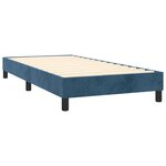vidaXL Sommier à lattes de lit avec matelas LED Bleu foncé 100x200 cm