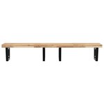 vidaXL Étagère de vasque murale acier et bois massif d'acacia