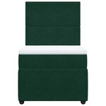 vidaXL Sommier à lattes de lit avec matelas Vert foncé 100x200 cm