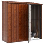 vidaXL Cabanons de jardin Marron 203 x 85 5 x 200 cm Métал