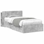 vidaXL Cadre de lit avec rangement Gris béton 80 x 200 cm