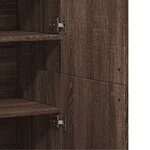 vidaXL Buffet haut chêne marron 80x35x180 cm bois d'ingénierie