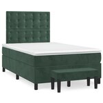 vidaXL Sommier à lattes de lit avec matelas vert foncé 120x190 cm