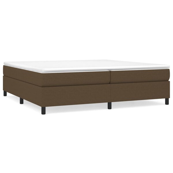 vidaXL Cadre de lit sans matelas marron foncé 200x200 cm tissu