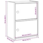 vidaXL Bibliothèque chêne marron 40x24x52 cm bois d'ingénierie