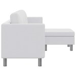 vidaXL Canapé sectionnel à 3 places cuir synthétique blanc