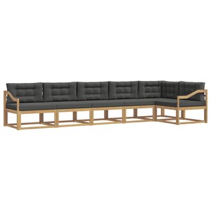 vidaXL Ensemble de canapés d'extérieur 4 Pièces Blanc et anthracite