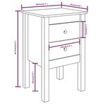 vidaXL Tables de chevet 2 Pièces Noir 40x35x61 5 cm Bois de pin massif