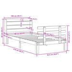vidaXL Cadre de lit avec tête de lit sans matelas 90x200 cm