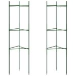 vidaXL Cage à tomates 2 Pièces 116 cm acier et PP