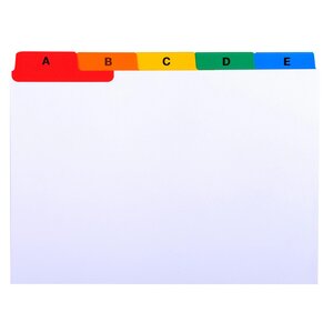 Intercalaires Pour Boite À Fiches Imprimés De A À Z Carte Blanche 160g 25 Compartiments- A6 - Blanc - X 10 - Exacompta