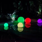 Boule lumineuse sans fil flottante led bobby c60 multicolore polyéthylène d60cm