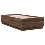 vidaXL Cadre de lit sans matelas chêne marron 90x190 cm
