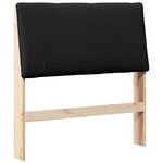 vidaXL Tête de lit capitonnée Noir 100 cm Pin massif