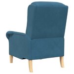 vidaXL fauteuil Bleu 76 x 94 x 102 cm Velours