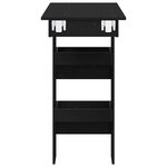 vidaXL Table de Bar Murale avec étagère Chêne noir 102 x 45 x 103 5 cm