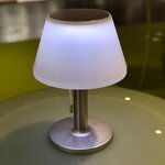 Lampe de table solaire lenny argent aluminium h28cm