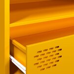 vidaXL Meuble TV jaune moutarde 202x39x43 5 cm acier laminé à froid