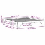 vidaXL Cadre de lit Pin massif 180 x 200 cm Bois massif en pin