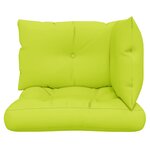 vidaXL Coussins de palette lot de 3 vert vif tissu