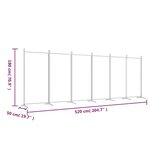 vidaXL Cloison de séparation 6 panneaux Marron 520x180 cm Tissu