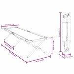 vidaXL Lit de camping pliant Noir Tissu Oxford