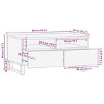 vidaXL Table basse Marron 80 x 54 x 40 cm Bois de mangue massif