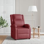 vidaXL Fauteuil inclinable Rouge bordeaux Similicuir
