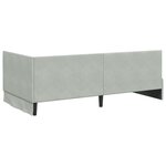 vidaXL Cadre de lit d'angle Gris clair 90 x 200 cm Velours