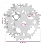 vidaXL Étagère à vin Argent 39 x 39 x 14 cm Aluminium