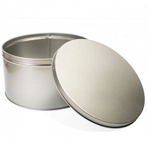 Lot de 16 boites rondes en métal 182x100mm