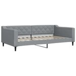 vidaXL Lit de jour avec matelas gris clair 100x200 cm tissu