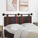 vidaXL Tête de lit suspendue Marron foncé PU antique