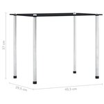 vidaXL Tables gigognes 3 Pièces Noir Verre trempé