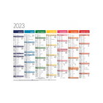 Calendrier mural  2023 - 13 mois - 27 x 21 cm - multicouleurs