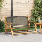 vidaXL Mobilier de jardin Gris 122 x 78 x 73cm Bois d'acacia massif