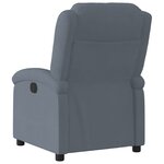 vidaXL Fauteuil inclinable en velours gris foncé