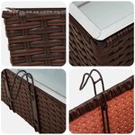 vidaXL Garde-Corps 2 pc Marron 50 x 17 x 17 cm métal