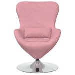 vidaXL Fauteuil œuf Rose 63 x 73 x 90 cm Velours