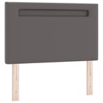 vidaXL Cadre de lit avec matelas Gris 90 x 200 cm Faux cuir
