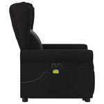 vidaXL Fauteuil inclinable de massage électrique Noir Tissu