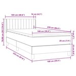 vidaXL Sommier à lattes de lit avec matelas rose 100x220 cm velours