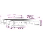 vidaXL Cadre de lit sans matelas blanc 120x190 cm bois massif
