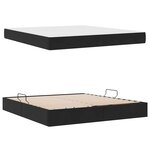 vidaXL Lit avec rangement et matelas Noir 160 x 200 cm Velours